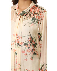 Бежевое шелковое платье от Rochas