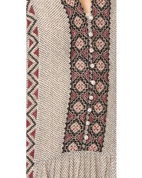 Бежевое шелковое платье от Joie