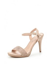 Бежевые босоножки на каблуке от Tulipano