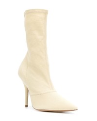 Бежевые ботильоны на резинке от Yeezy