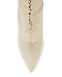 Бежевые ботильоны на шнуровке от Yeezy