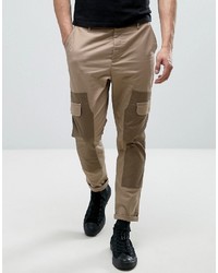 Бежевые брюки карго от Asos
