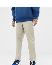 Бежевые брюки карго от ASOS WHITE