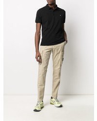 Бежевые брюки карго от Stone Island