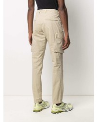 Бежевые брюки карго от Stone Island