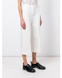 Бежевые брюки-кюлоты от Moncler