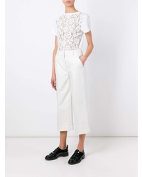 Бежевые брюки-кюлоты от Moncler