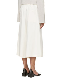 Бежевые брюки-кюлоты от Helmut Lang