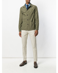 Бежевые брюки чинос от Lardini