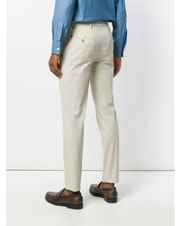 Бежевые брюки чинос от Lardini