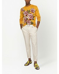 Бежевые брюки чинос от Dolce & Gabbana