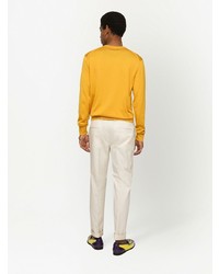 Бежевые брюки чинос от Dolce & Gabbana