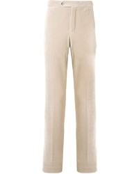 Бежевые вельветовые брюки чинос от Pt01