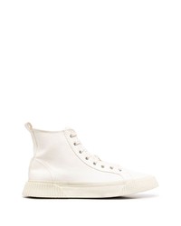 Мужские бежевые высокие кеды из плотной ткани от Ami Paris