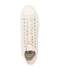 Мужские бежевые высокие кеды из плотной ткани от Superga