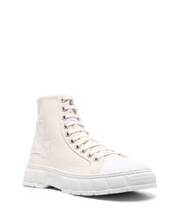 Мужские бежевые высокие кеды из плотной ткани от Viron