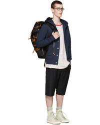 Мужские бежевые высокие кеды от Feit