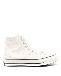 Мужские бежевые высокие кеды от Converse