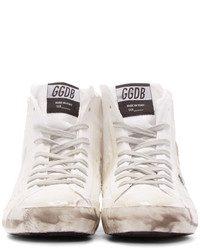 Мужские бежевые высокие кеды от Golden Goose Deluxe Brand