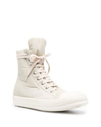 Мужские бежевые высокие кеды от Rick Owens DRKSHDW