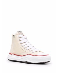 Мужские бежевые высокие кеды от Maison Mihara Yasuhiro