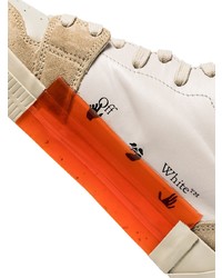 Мужские бежевые высокие кеды от Off-White