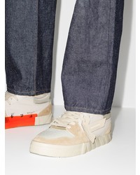 Мужские бежевые высокие кеды от Off-White