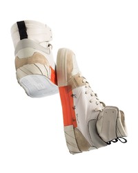 Мужские бежевые высокие кеды от Off-White