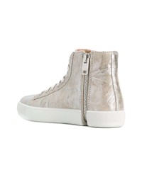 Женские бежевые высокие кеды от Diesel