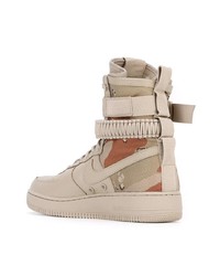 Мужские бежевые высокие кеды от Nike