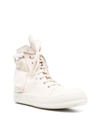 Мужские бежевые высокие кеды от Rick Owens DRKSHDW