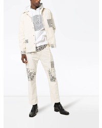 Мужские бежевые джинсы в стиле пэчворк от Vyner Articles