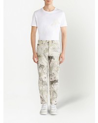Мужские бежевые джинсы с принтом от Etro