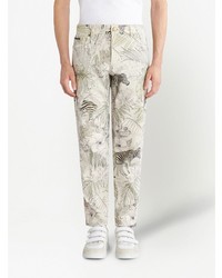 Мужские бежевые джинсы с принтом от Etro