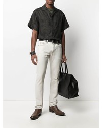 Мужские бежевые джинсы от Saint Laurent