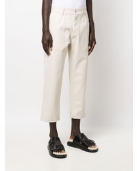 Мужские бежевые джинсы от Nanushka