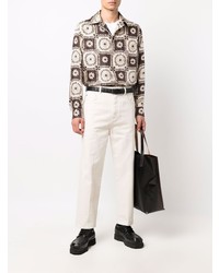 Мужские бежевые джинсы от Nanushka