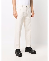 Мужские бежевые джинсы от Nanushka