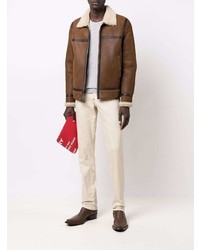 Мужские бежевые джинсы от Philipp Plein