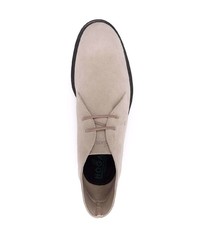 Бежевые замшевые ботинки дезерты от Hogan