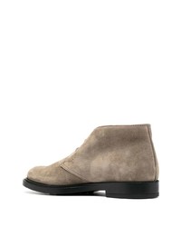 Бежевые замшевые ботинки дезерты от Tod's