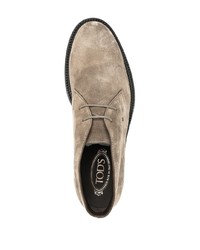 Бежевые замшевые ботинки дезерты от Tod's
