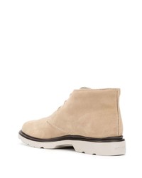 Бежевые замшевые ботинки дезерты от Hogan