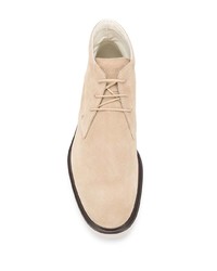 Бежевые замшевые ботинки дезерты от Hogan
