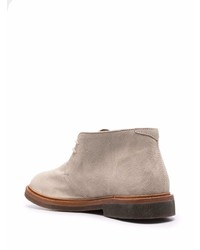 Бежевые замшевые ботинки дезерты от Brunello Cucinelli