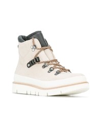 Женские бежевые замшевые ботинки на шнуровке от Rossignol