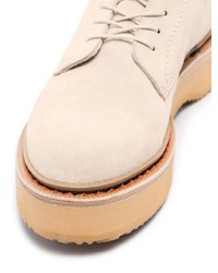 Женские бежевые замшевые ботинки на шнуровке от R13