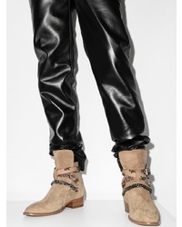 Мужские бежевые замшевые ботинки челси от Amiri