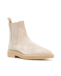 Мужские бежевые замшевые ботинки челси от Yeezy