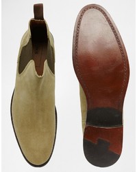 Мужские бежевые замшевые ботинки челси от Asos